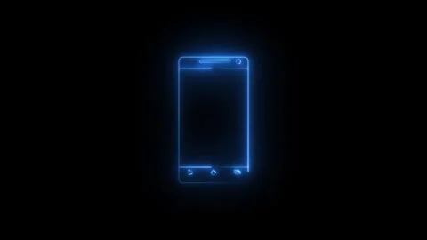 Cellphone icon blue 스톡 동영상 331707588