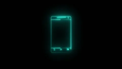 Cellphone icon cyan 스톡 동영상 331707604