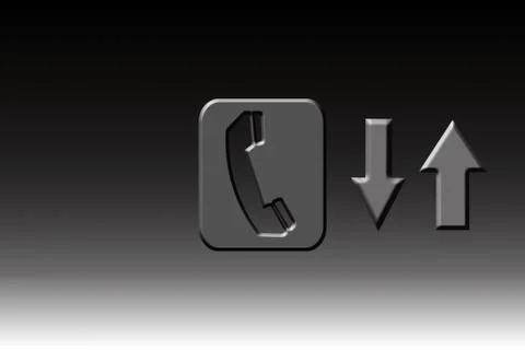 Cellphone icon with two different icon of red and green color concept. Stock Illustration