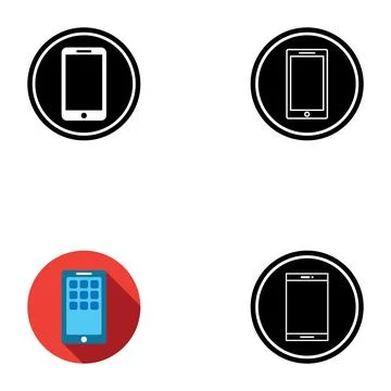 Cellphone icon vector Stock Illustration