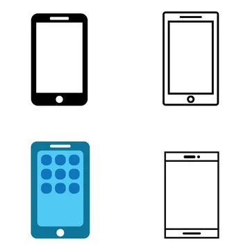 Cellphone icon vector Stock Illustration