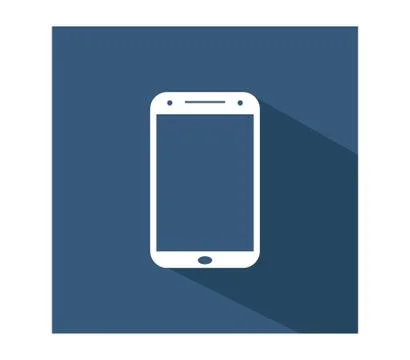 Cellphone icon on white background Stock Illustration