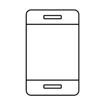 Cellphone isolated icon Illustrazione stock