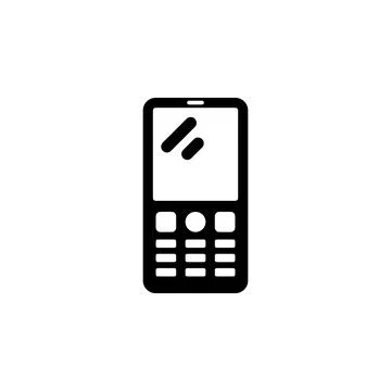 Cellphone, Mobile Phone, Communicator Solid Flat Vector Icon Isolated on Wh.. 스톡 일러스트
