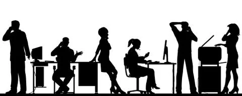 Cellphone office Illustrazione stock