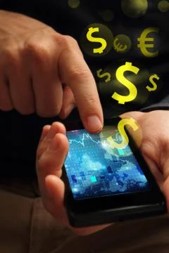 Cellphone payment Stock Photos