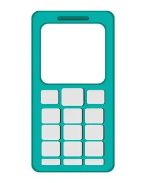 Cellphone with several buttons below screen icon Ilustração Stock