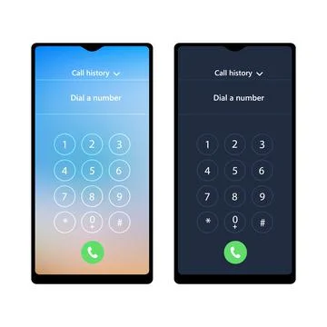 Cellphone touchscreen device vector isolated on white background Stock Illustration