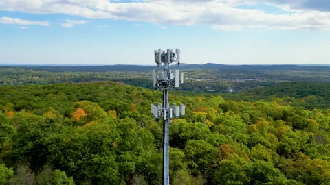 Cellphone Tower in Forest series 4K Stock Footage 218570673
