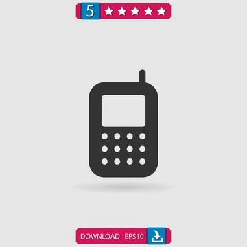 Cellphone vector icon Illustrazione stock