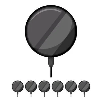 Cellphone wireless charger cartoon vector graphic Stock Illustration