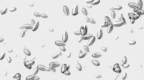 Cells and plankton,worm and bubble soap,microbe,seed spore. Video stock 8838207