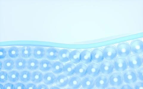 Cells and skin, 3d rendering. Stock Illustration