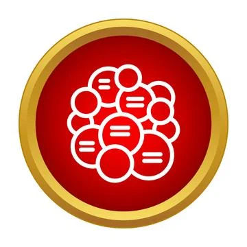 Cells cluster forming molecule network icon Stock-Illustration