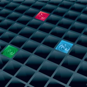 Cells with color drops Stock Illustration
