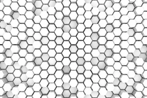 Cells concept white abstract background 3D illustration2 Stock Illustration