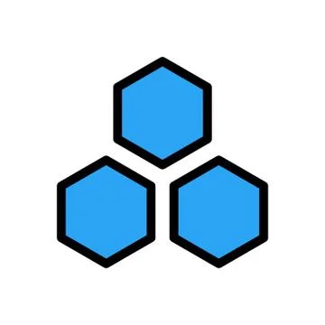 Cells flat color icon Stock Illustration