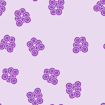 Cells genetic engineering glyph seamless pattern Illustrazione stock
