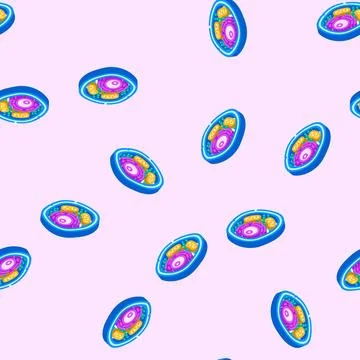 Cells genetic engineering isometric icon seamless pattern 스톡 일러스트