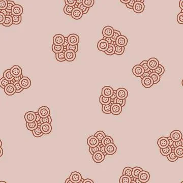 Cells genetic engineering line seamless pattern イラスト素材