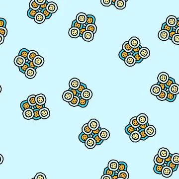 Cells genetic engineering vector seamless pattern Stock Illustration