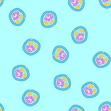 Cells genetic engineering vector seamless pattern Stock Illustration