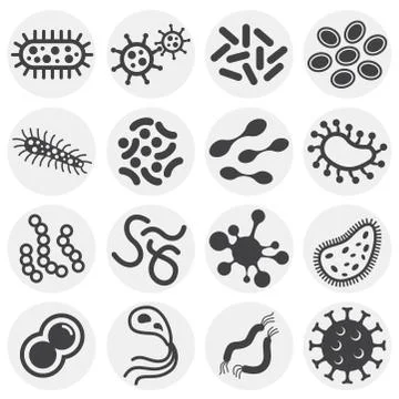Cells icons set on background for graphic and web design. Simple illustration Иллюстрация