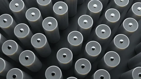 Cells of a lithium-ion battery of the size of 18650 Stock Footage 182431441