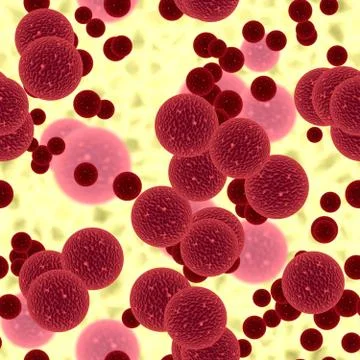 Cells in microscope, abstract illustration Illustrazione stock