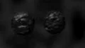 Cells multiplying bacteria virus blood under microscope B&W HD Footage