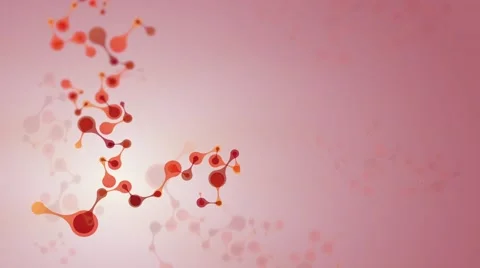 Cells, particles, molecules, chemical getting formed and floating in a solution Stock Footage 40972714
