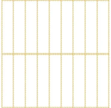 Cells seamless pattern. Golden chain fence. Golden cage 스톡 일러스트