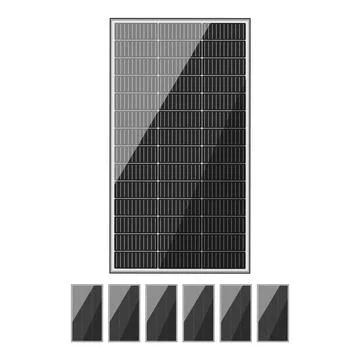 Cells solar panels cartoon vector graphic Stock Illustration