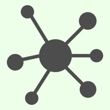 Cells solid icon. DNA or DNK molecule symbol glyph style pictogram on white Illustrazione stock