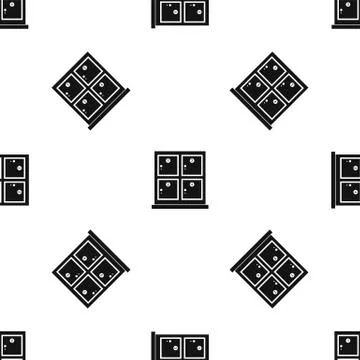 Cells for storage in the supermarket pattern seamless black Illustrazione stock