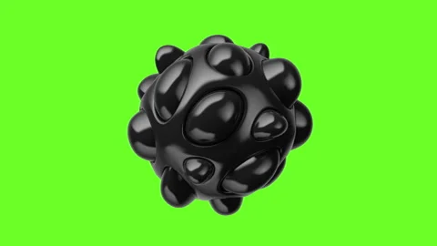 Cells surface. Inflated bubbles motion background. Green screen, chromakey Stock Footage 297140087