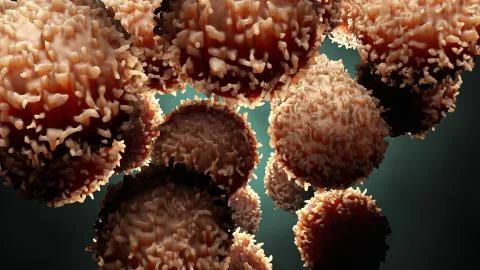 Cells under microscope Stock Illustration