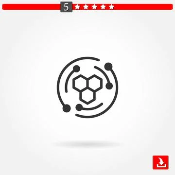 Cells vector icon Stock Illustration