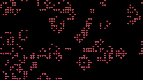 Cellular Automata Game of Life Animation Background Video Stock Footage 306196582