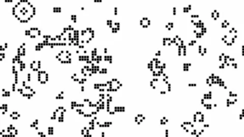 Cellular Automata Game of Life Animation Background Video Stock Footage 306197654