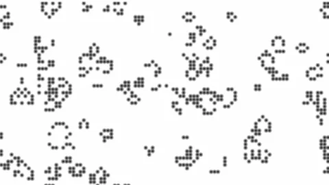 Cellular Automata Game of Life Animation Background Video Stock Footage 306197795