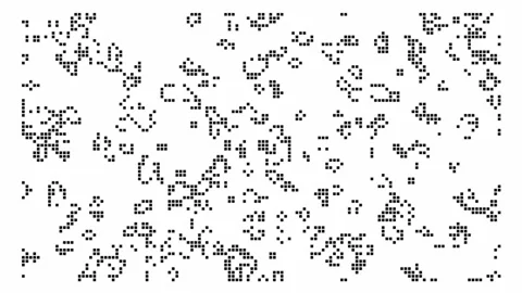Cellular Automata Game of Life Animation Background Video Stock Footage 306197895