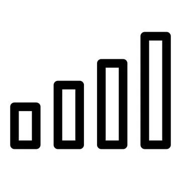 Cellular bar icon line isolated on white background. Black flat thin icon o.. Stock Illustration