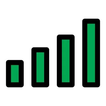 Cellular bar icon line isolated on white background. Black flat thin icon o.. Stock Illustration