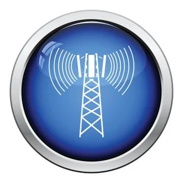 Cellular broadcasting antenna icon Stock Illustration