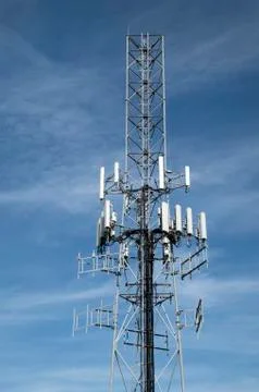Cellular communications tower Stock Photos