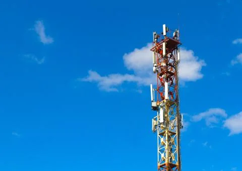 Cellular connection tower Stock Photos
