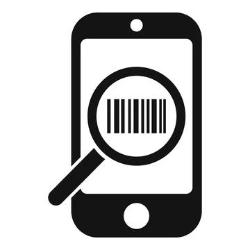 Cellular device quick icon simple vector. Scan smart bar 스톡 일러스트