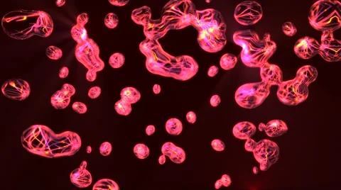 Cellular Division Under The Microscope, abstract illustration Stock Footage 46701807