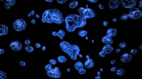 Cellular Division Under The Microscope, abstract illustration Stock Footage 46702114